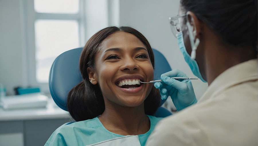 An NYC cosmetic dentist speaking with a patient