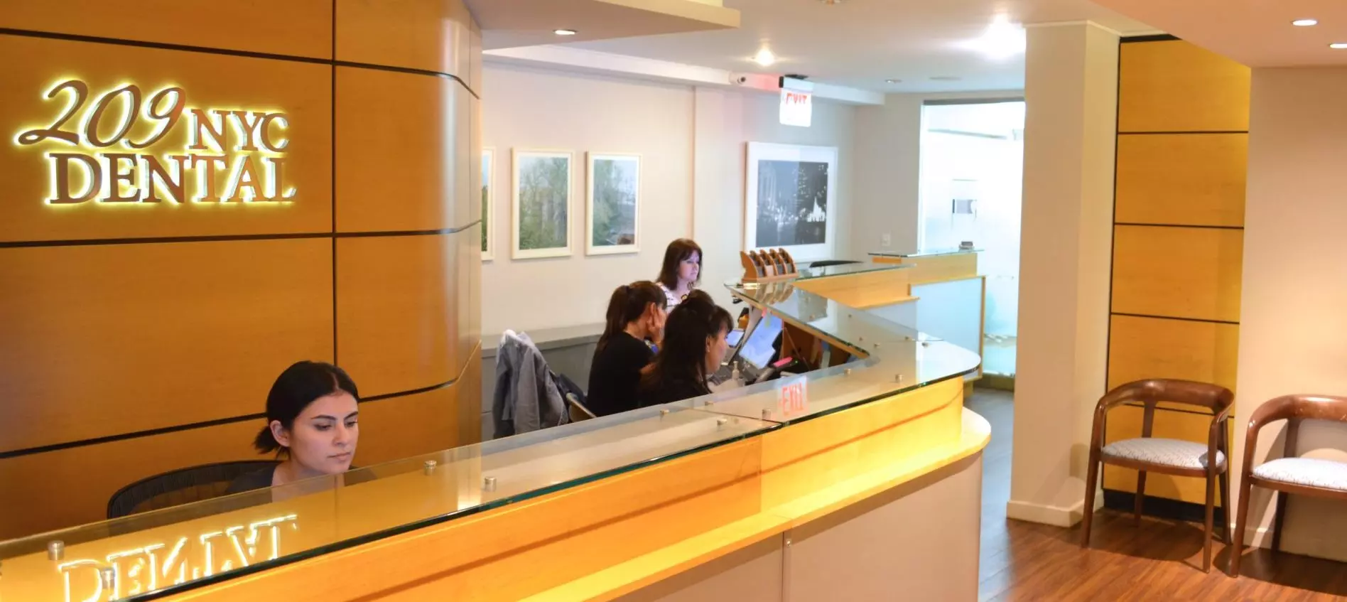 The interior of 209 NYC Dental’s office, led by a team of Manhattan dentists