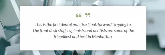 A testimonial for 209 NYC Dental