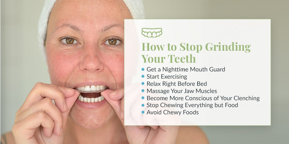 A person putting a nighttime mouth guard for grinding teeth in their mouth